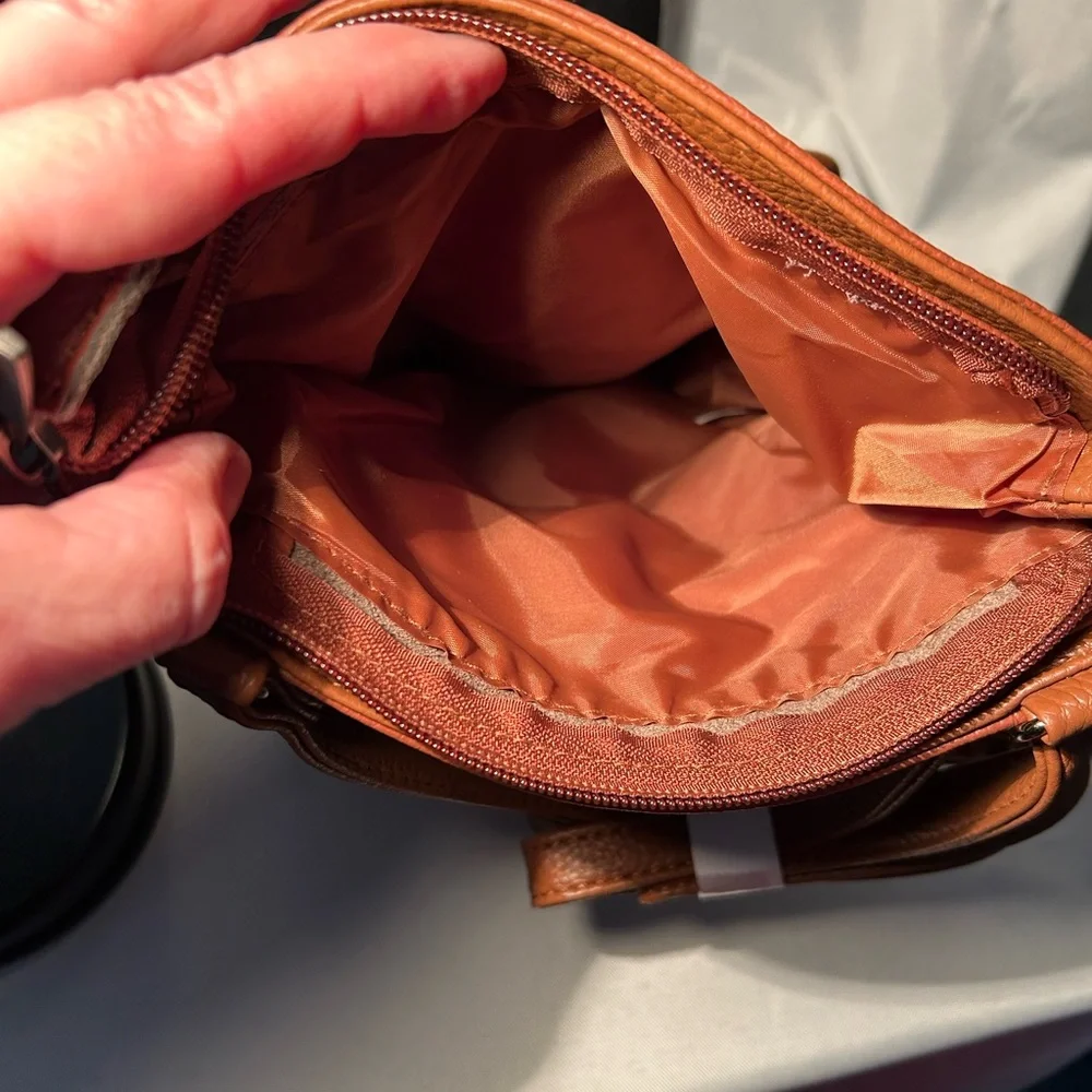 New Exclusive Brown Super Soft Leather Crossbody Bag - Adjustable Strap